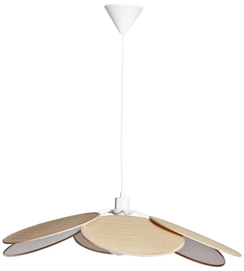 Cottex 8200130-5000 - Lampadario sospeso con cavo WINF 1xE27/8W/230V beige/bianco