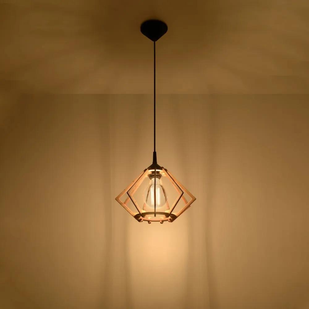 Lampada a sospensione in colore naturale con paralume in legno ø 27,5 cm Toranja - Nice Lamps