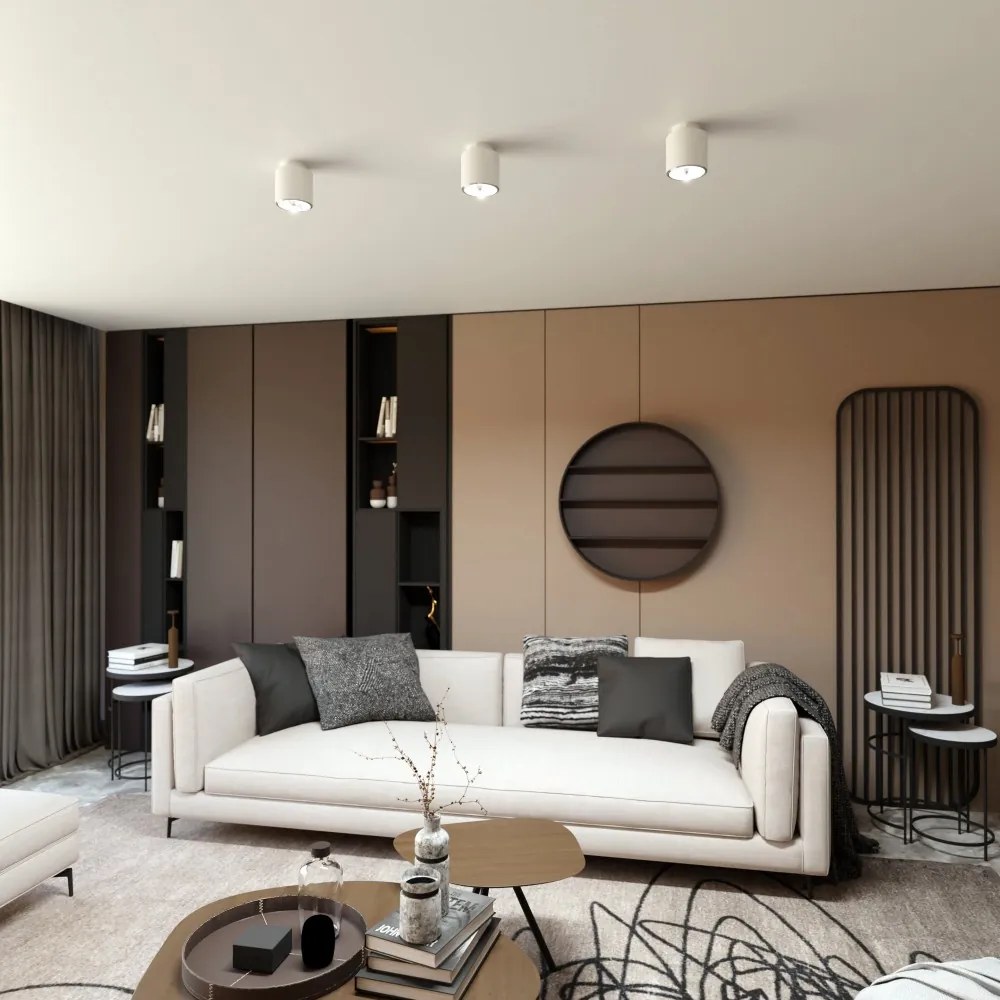 Lampada da Soffitto in Acciaio AR111 NANO 1 Bianco Colore del corpo Bianco