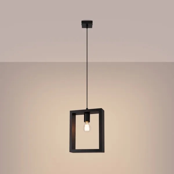 Sollux SL.1311 - Lampadario a sospensione con filo ARIES 1xE27/15W/230V faggio/wenge