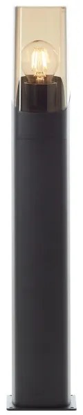 Brilliant - Lampada da esterno MINOU 1xE27/10W/230V 60 cm IP44 nero/fumé
