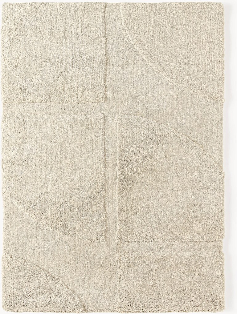 Tappeto soffice a pelo lungo con motivo in rilievo Jade