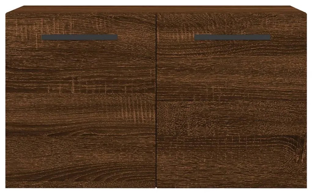 Mobile a parete rovere marrone 60x36,5x35 cm legno multistrato