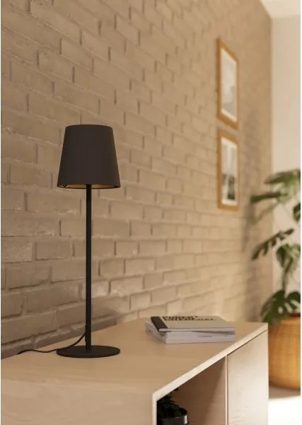 Eglo 901129 - Lampada da tavolo FIORANA 1xE14/40W/230V nera/marrone