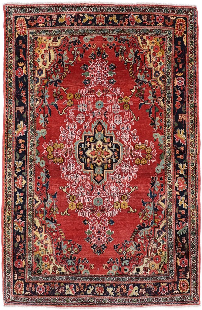 Sarouk Tappeto 130x200 (Iran) Annodato A Mano