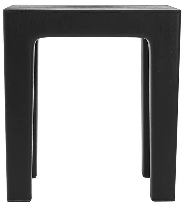 Set 2 pezzi Lello lo sgabello multiuso Nero ad alta resistenza con effetto legno