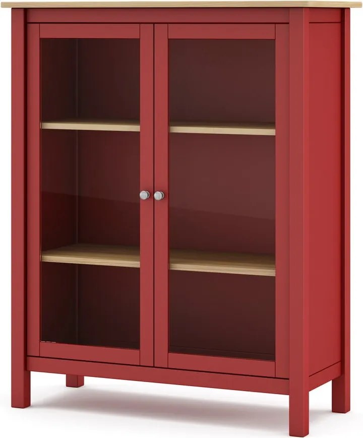 Vetrina in legno di pino rosso/naturale 90x110 cm Misti - Marckeric