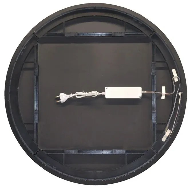 Specchio tondo 90 cm a filo lucido con illuminazione perimetrale a LED