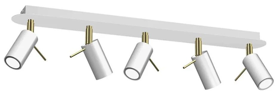 Faretto PRESTON 5xGU10/40W/230V bianco/oro