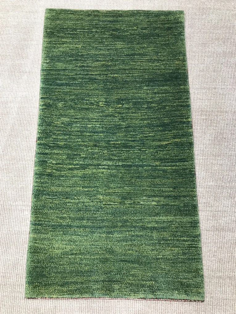Gashguli Tappeto 70 x 130 Verde (Iran) Annodato A Mano