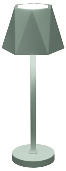 Lampada tavolo LED 12x38 cm ricaricabile USB touch senza fili FIJI Salvia