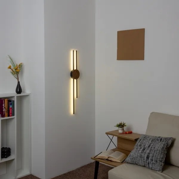 Brilagi - Lampada da parete LED WOODY COLLINE 15W 230V 80 cm rovere/noce