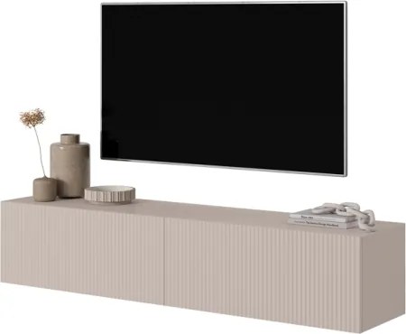 Mobile TV Sospeso 140 Cm Cannettato 2 Ante Tortora Bali