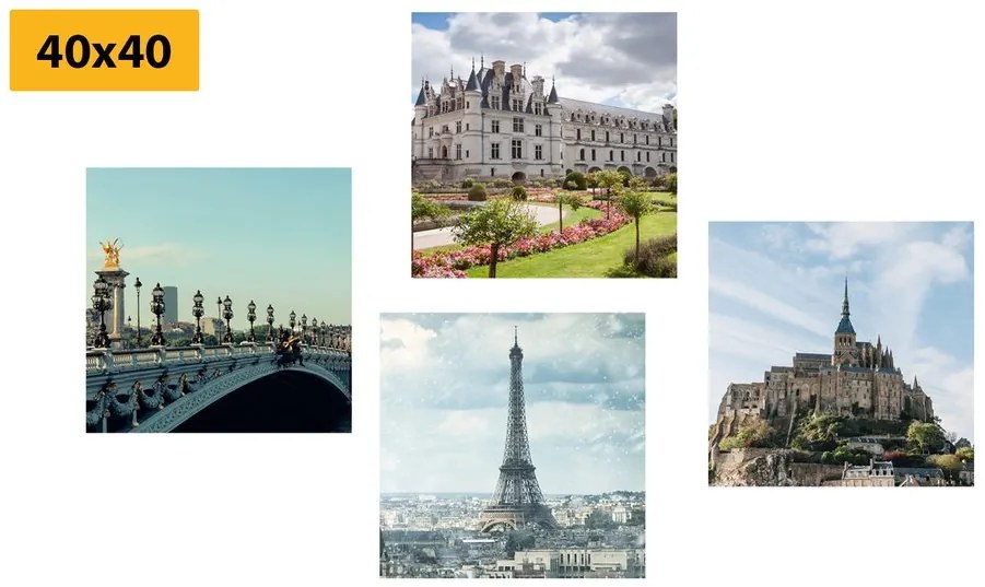 Set di quadri – Francia affascinante