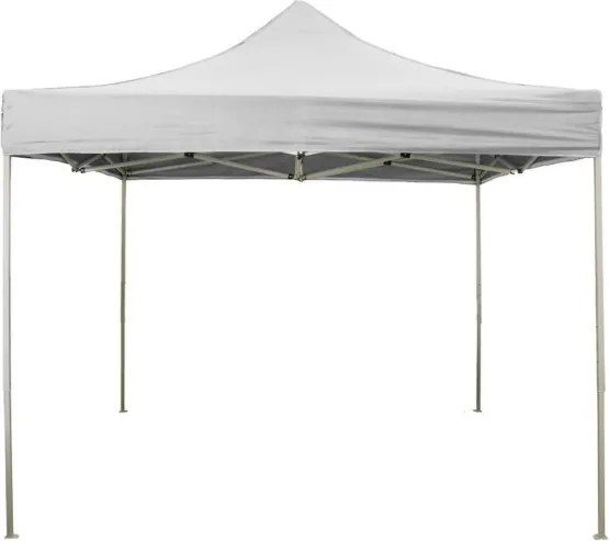 Gazebo richiudibile pieghevole 3 X 4,5 Bianco ricoperto in PVC impermeabile