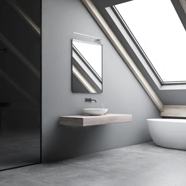 Applique da bagno LED SHINE/11W/230V 45 cm IP44 cromo lucido