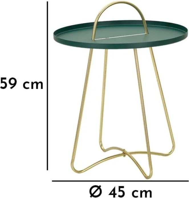 Tavolo rotondo in metallo ø 45 cm Grent - Mauro Ferretti