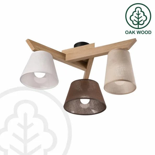 Brilagi - LED  Lampadario a plafone ANTHONY 3xE14/40W/230V quercia