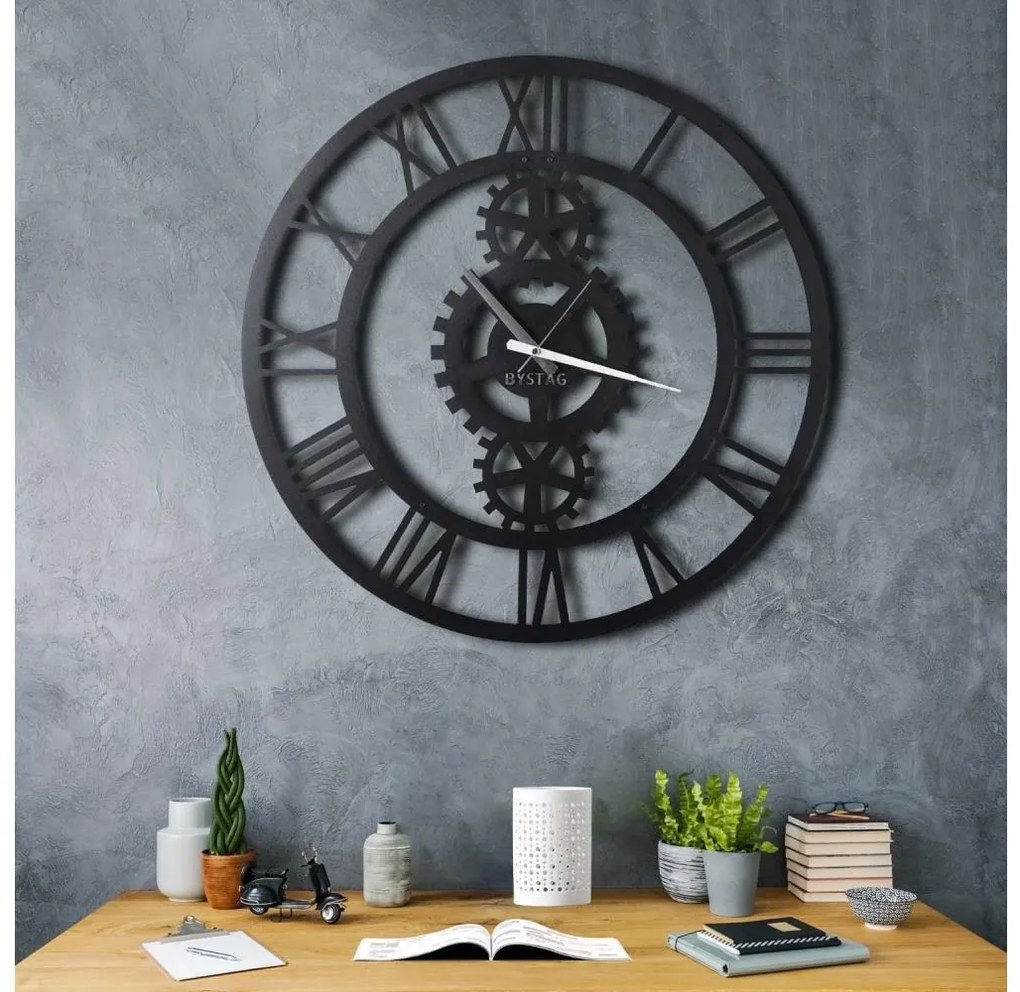 Orologio da parete diametro 70 cm 1xAA nero