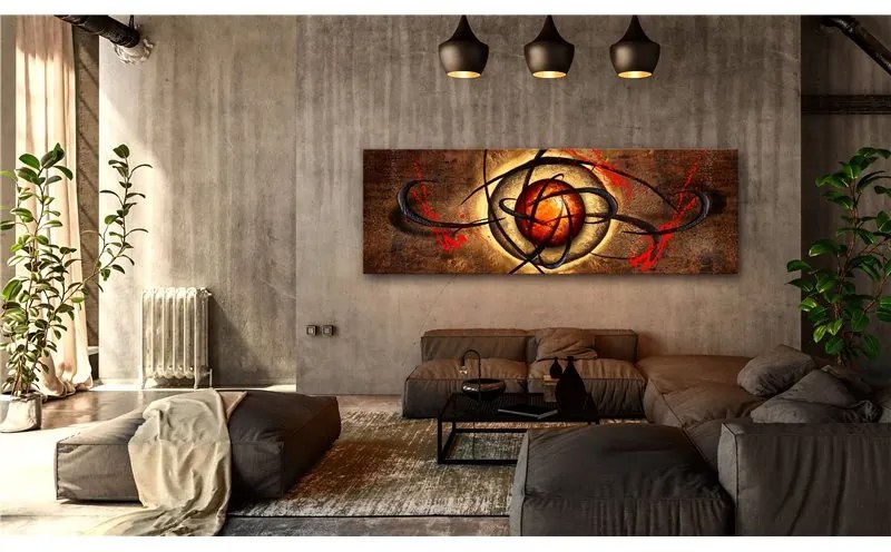 Quadro Devil's Eye  Colore Beige, Dimensioni e Misure 150x50