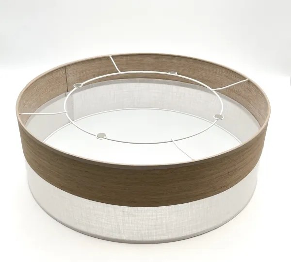 Plafoniera SIRJA WOOD 2xE27/15W/230V diametro 45 cm bianco/quercia