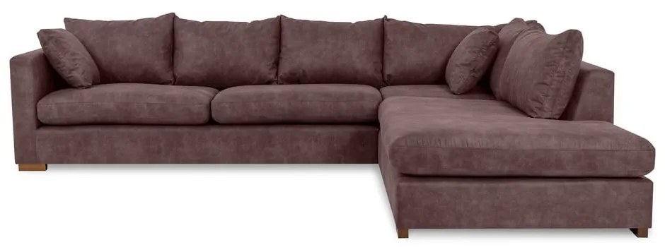 Divano angolare in similpelle marrone scuro (angolo destro) Hamburg - Scandic