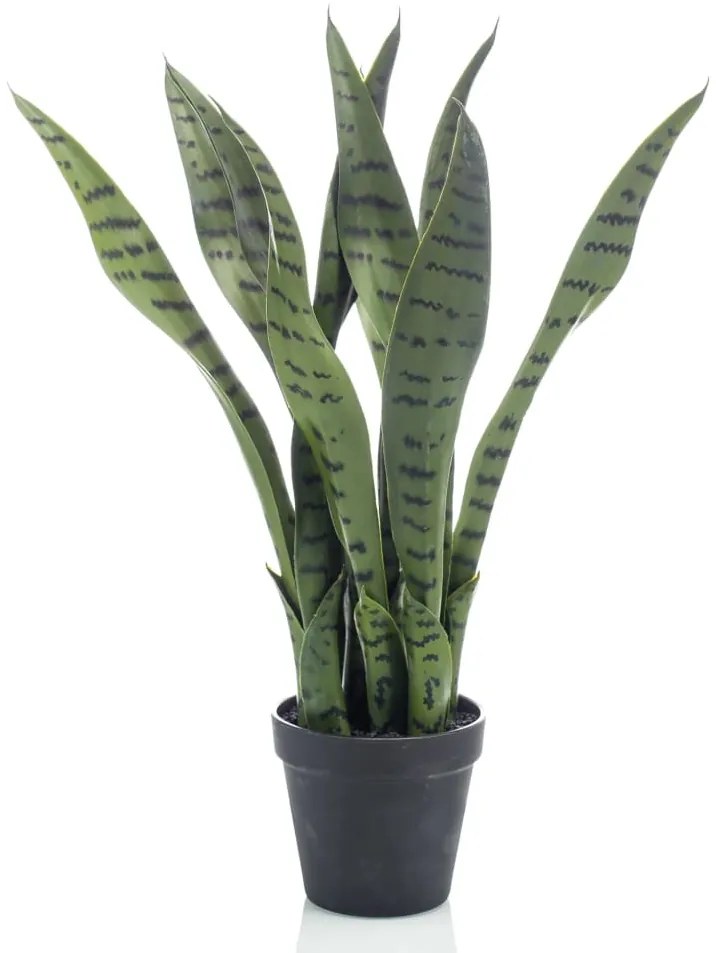 Pianta Artificiale Di Sansevieria 55 Cm İn Vaso /