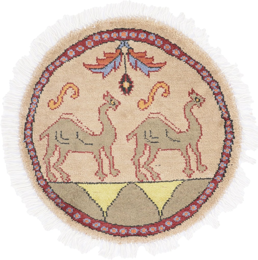 Agra Tappeto 50x50 (Indian) Annodato A Mano