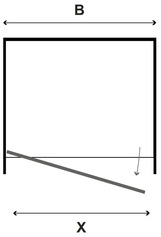 Kamalu - porta doccia 80cm con telaio nero vetro trasparente nico-c3000