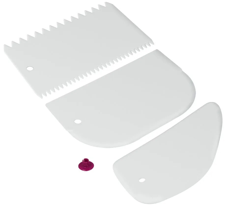 Set di 3 tergicristalli in plastica bianca - Metaltex