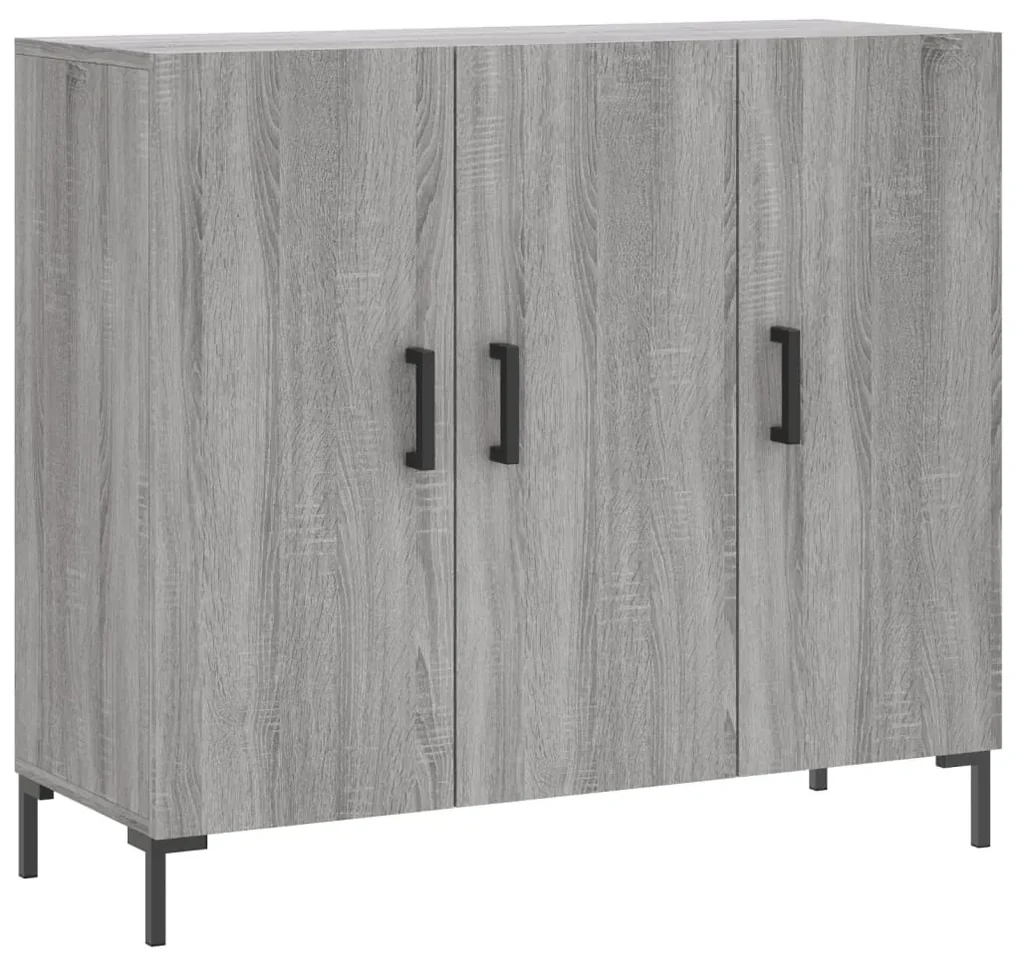 Credenza grigio sonoma 90x34x80 cm in legno multistrato