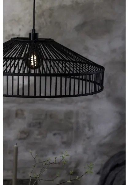 Markslöjd 108782 - Lampadario a sospensione con filo TAPA 1xE27/40W/230V nero/bambù