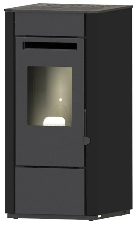 Stufa a pellet ventilata PUNTO FUOCO Elsa 9.5 KW nera