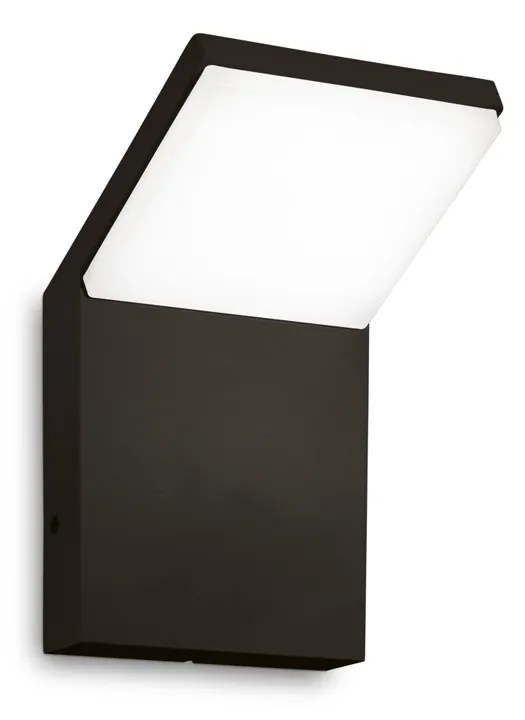 Applique Da Parete Contemporaneo Style Alluminio Nero Led 9W 4000K Ip54