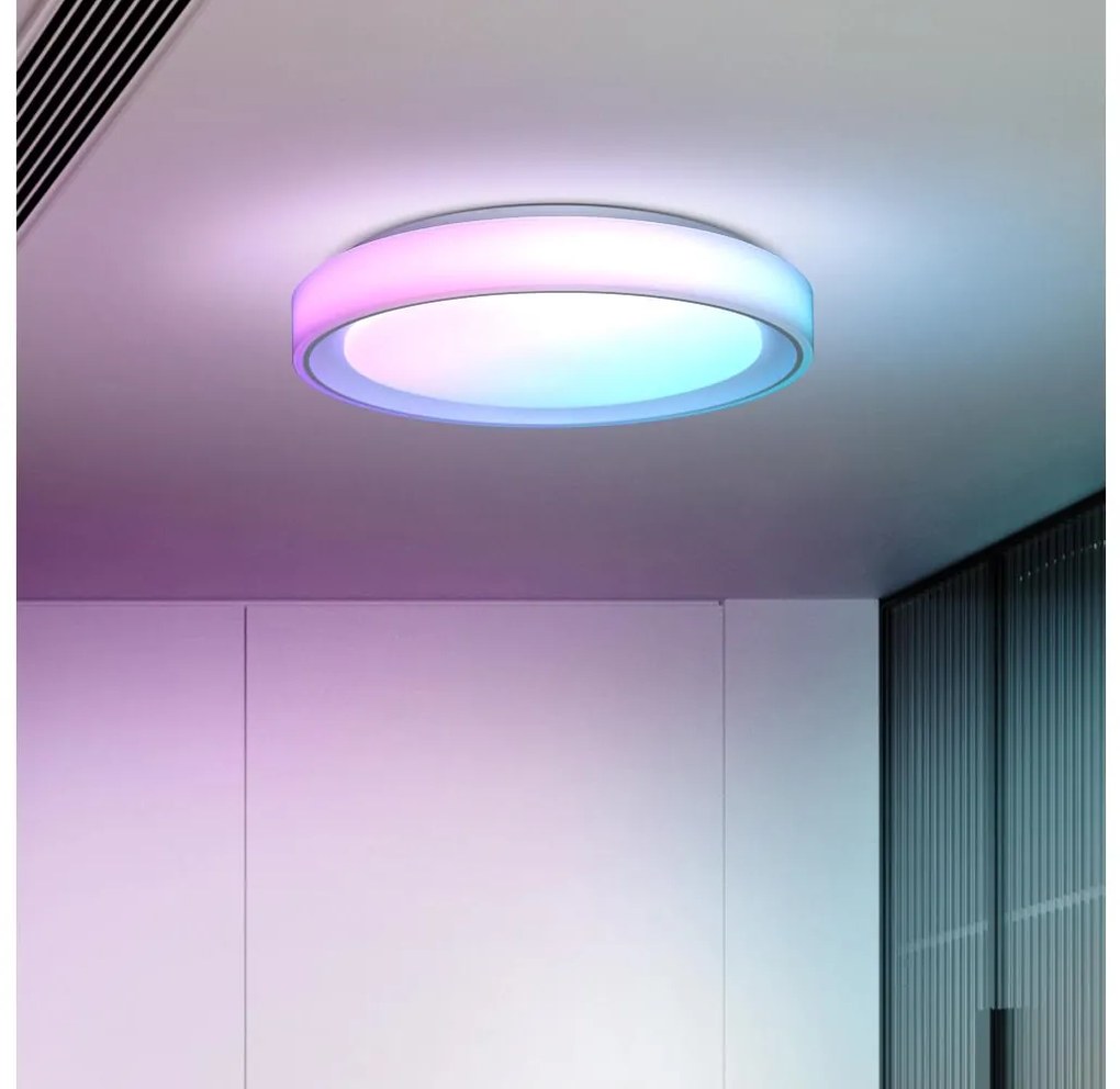 Solight WO8015 - Plafoniera LED RGB dimmerabile FLOCO LED/30W/230V+RGB/6W+RC d.40cm