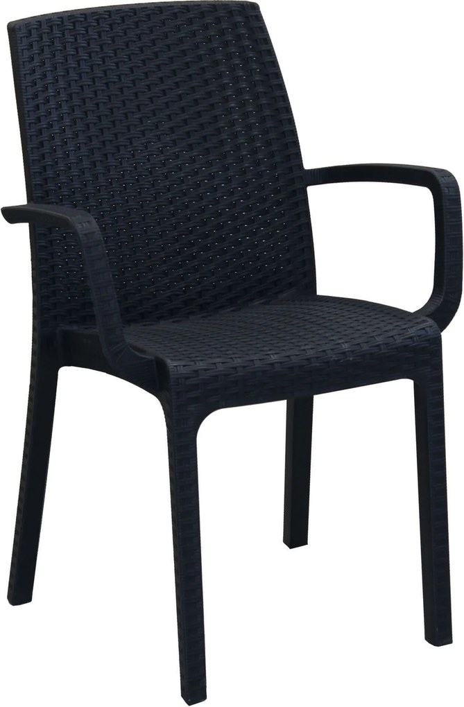 ALMA - poltrona da giardino impilabile in wicker stampato