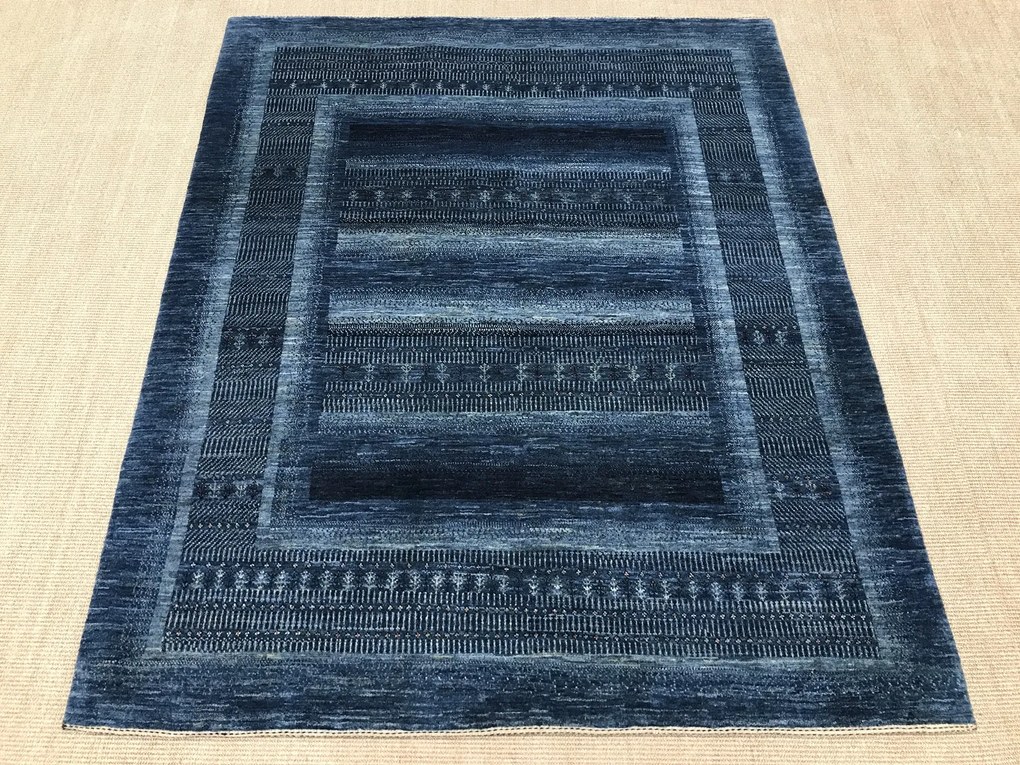 Loribaft Tappeto 160 x 190 Blu (Iran) Annodato A Mano