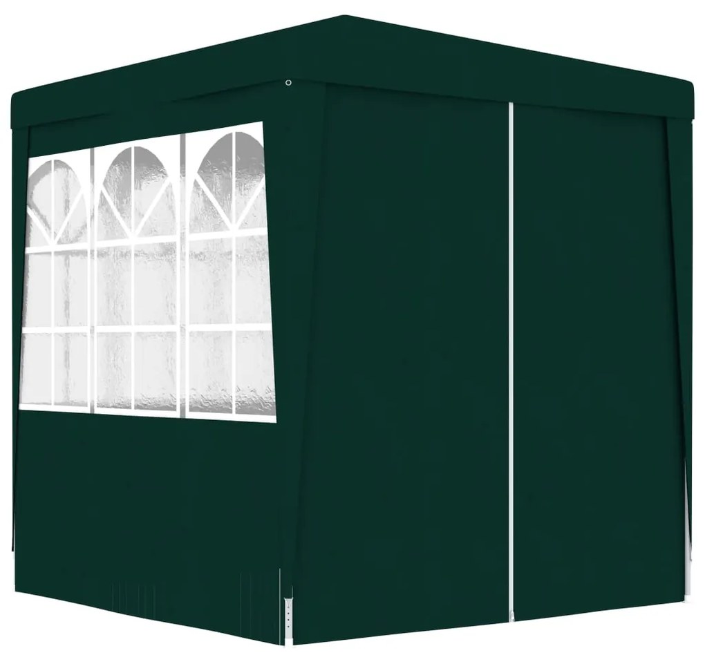 Gazebo Professionale Con Pareti 2x2 M Verde 90 G/m² /