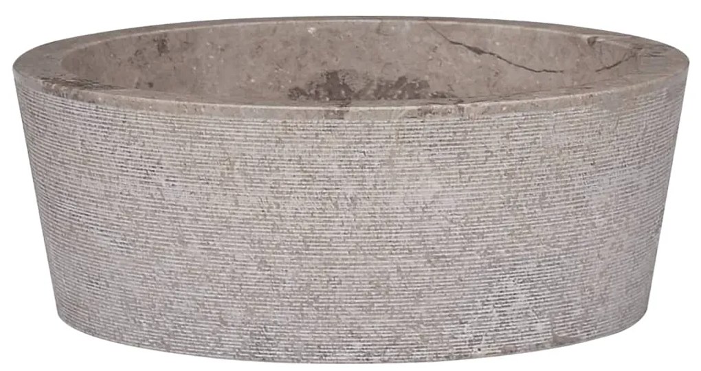 Lavandino Grigio Ø40x15 Cm İn Marmo /