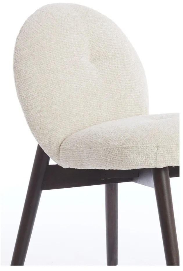 Set di sedie da pranzo color crema in imbottito 2 pz Sinosa – Light &amp; Living