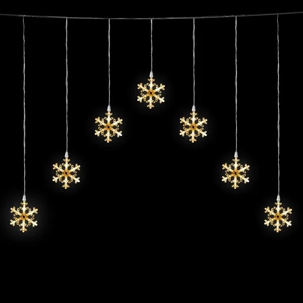Aigostar - Catena luminosa LED da esterno 84xLED/230V 1,2x1m IP44, bianco caldo, fiocchi di neve