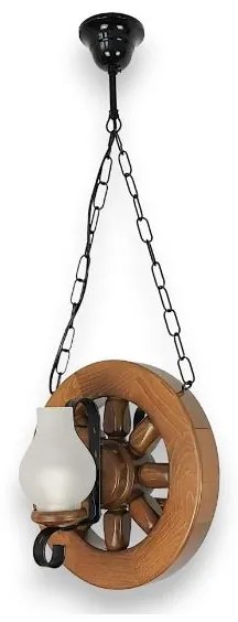 Brilagi - Lampadario a sospensione con catena ROATA 2xE14/40W/230V faggio/noce