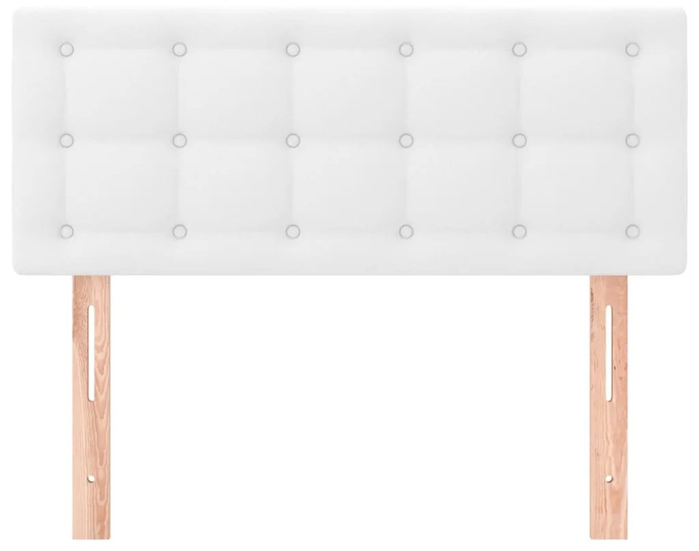 Testiera bianca 80x5x78/88 cm in similpelle