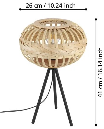 Eglo 43865 - Lampada da tavolo AMSFIELD 1xE27/40W/230V