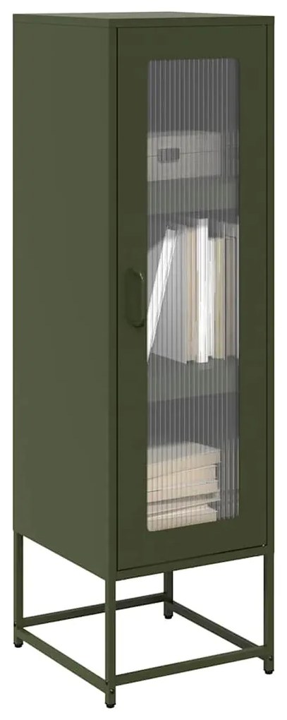 Credenza Verde Oliva 36x39x123 Cm Acciaio Laminato A Freddo /