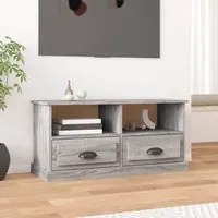 Mobile TV Grigio Sonoma 93x35,5x45 cm in Legno Multistratocod mxl 79403