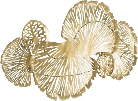 Pannello Decorativo In Ferro Iris Verticale 115x5x64 Cm Oro