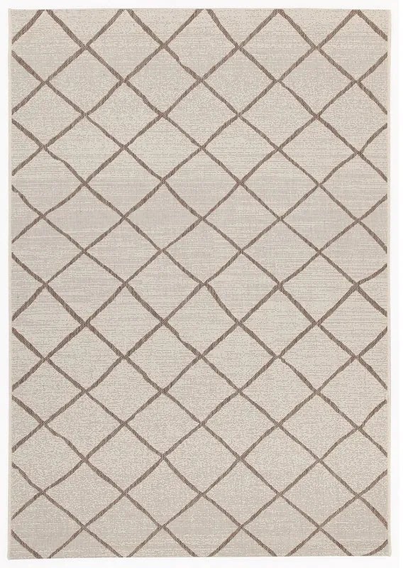 Tappeto Veranda B geometrico beige, L 190 x L 133 cm