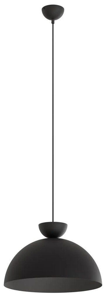 Lampadario Minimal Efesto Acciaio Nero 1 Luce Gx53