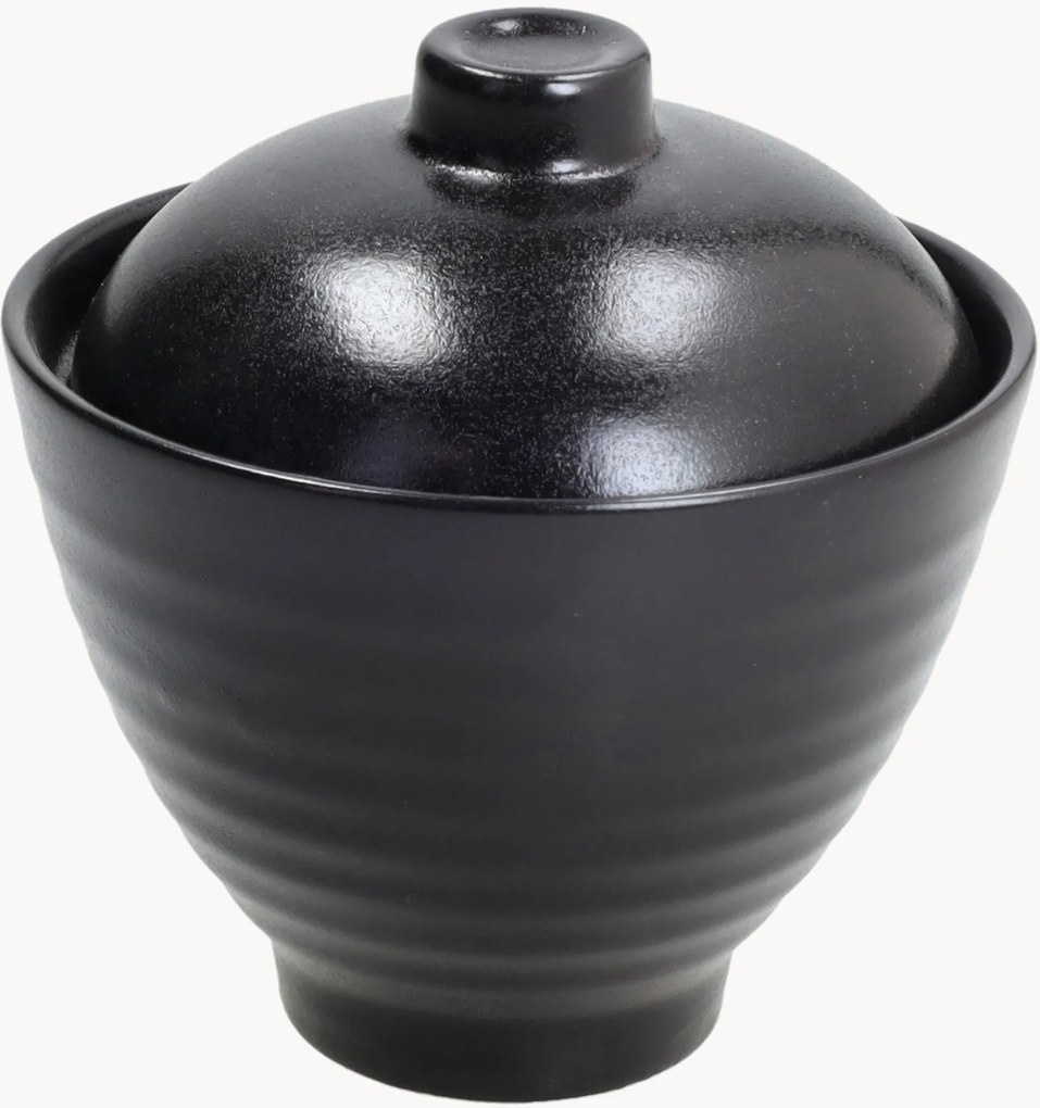 Set di 6 tazze in gres con coperchio Tognana